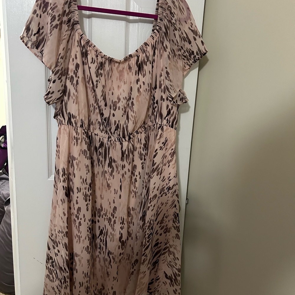 Torrid pink and Brown Patterned Dress
